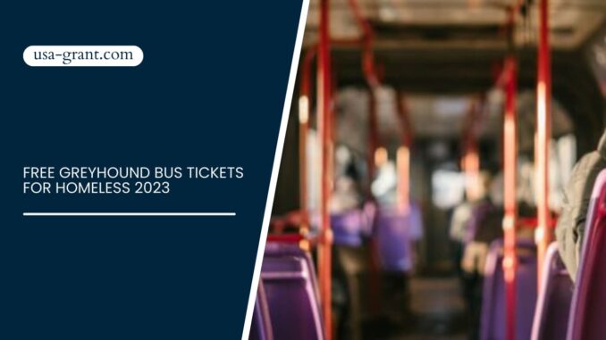 Free Greyhound Bus Tickets For Homeless 2023